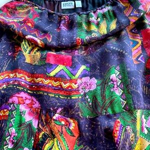 Chico’s Silk Print Skirt